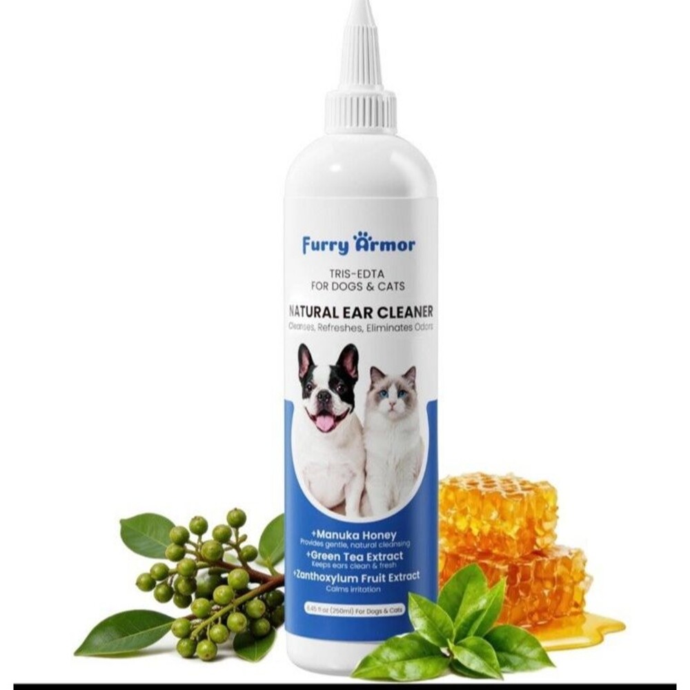 Itch Relief Ear Cleaner for Dogs & Cats Natural Gentle Formula 8.45 oz